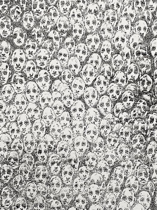 Koosha Moossavi, Untitled, Xylography, 64 x 44 cm, 2023