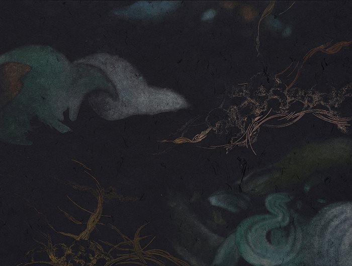 Sadaf Hesamiyan, From Being series, Etching, aquatint, handmade Indian paper, 70 x 100 cm, 2023