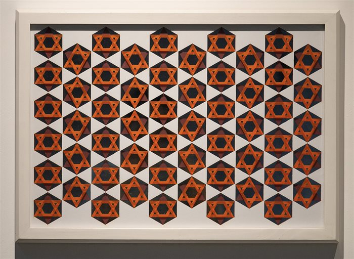 Masoud Majzoobi, Silkscreen on mirror and cardboard, 35 x 50 cm, 2023