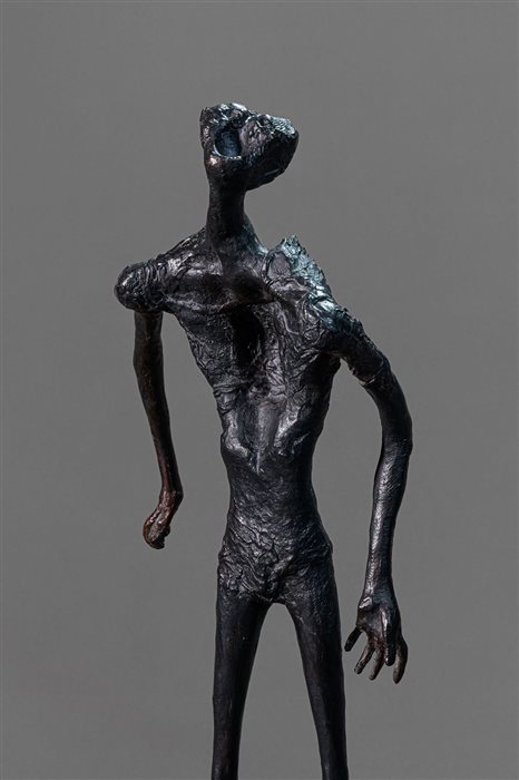 Bahman Dadkhah, Scream from «Hostages» series, Bronze, 42 × 15 × 13 cm, 1981