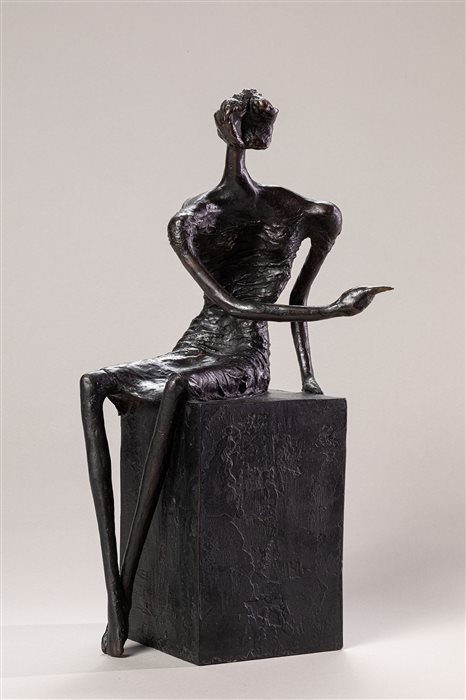 Bahman Dadkhah, I judge from «Hostages» series, Bronze, 31 × 13.5 × 14.5 cm, 1980