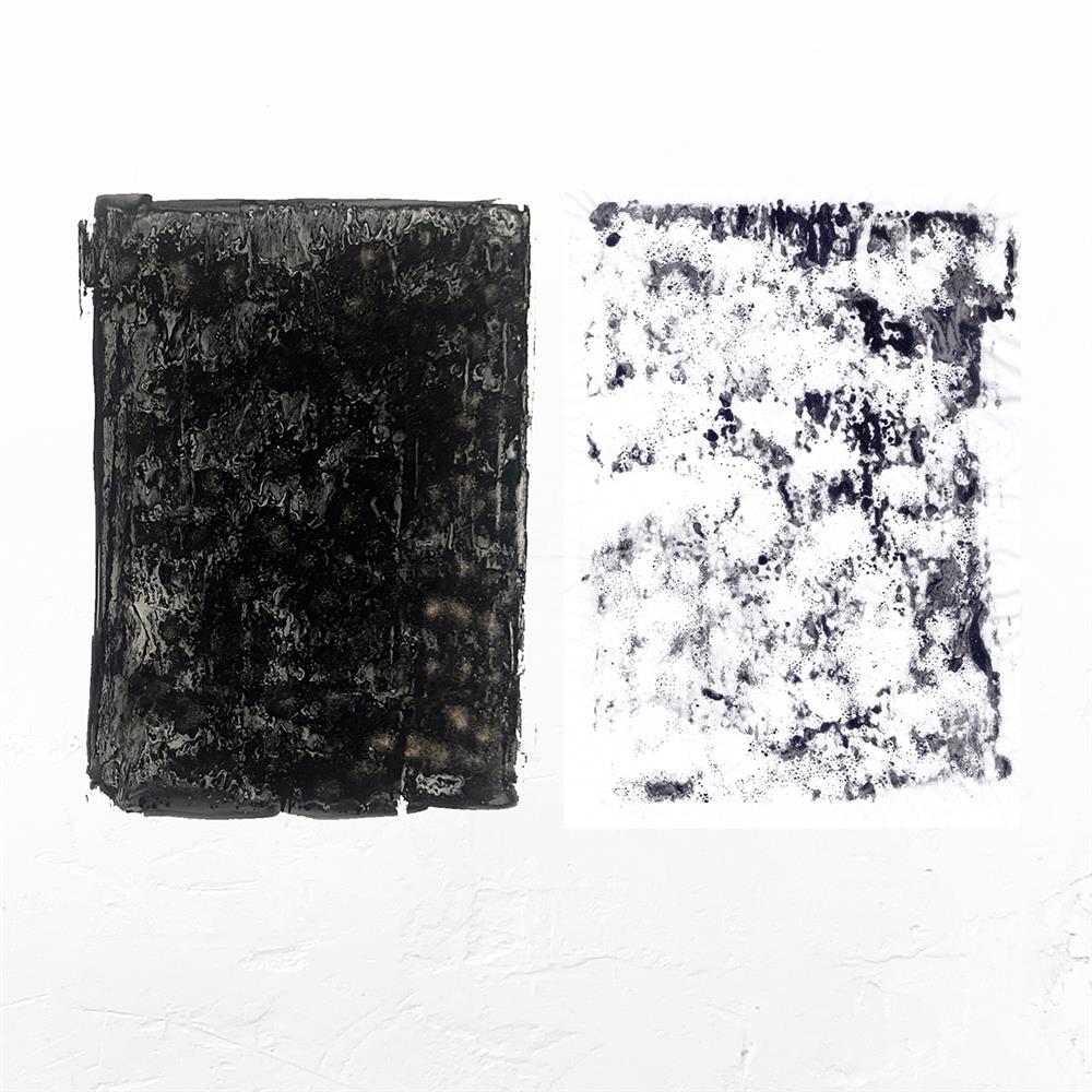 two abstract prints by foad farahani